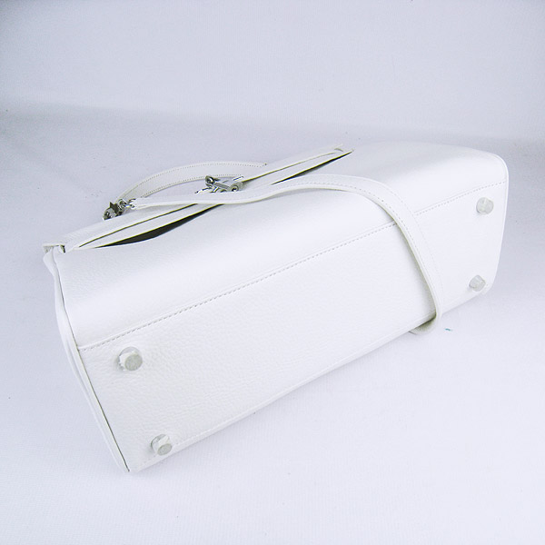 High Quality Hermes Kelly 35CM Togo Leather Bag White 6308